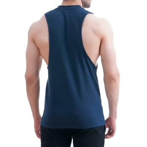 New Men's Gym Tank <b>Top</b> <b>Oversize</b> Armholes 100% Cotton Fitness <b>Vest</b> Breathable Casual Solid 160g Embroidery Mark's <b>Top</b> Running - Product Image 2