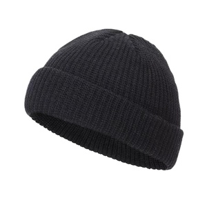 Hot Selling <b>Winter</b> Knit Beanie Thick Solid Skullcap Hat Unisex 3D Embroidery 100% Acrylic Breathable Waterproof for Fishing 2026 - Product Image 1