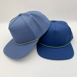 Casquettes de baseball sportives décontractées unisexes 2026 à 5 panneaux, imperméables, 100 % coton, vierges, personnalisables avec logo, style camionneur, à fermeture snapback, avec cordon - Product Image 2