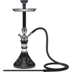 豪华现代阿拉伯水烟水烟出售新设计黑色玻璃与花式烟草风味水烟酒吧吸烟工具