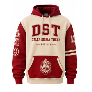 Sweat-shirt décontracté pour homme Delta Sigma Theta DST, rouge crème, manches raglan, logo imprimé 1913 Founded - Product Image 2