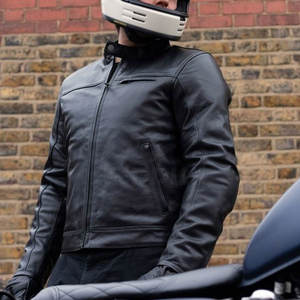 Chaqueta de carreras de cuero con cuello levantado para hombre, venta al por mayor, 2025, chaqueta de invierno de moto elegante de piel de vaca de alta calidad - Product Image 3