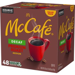 McCafe Premium Roast Decaf, Cápsulas K-Cup Individuales Keurig, Cápsulas de Café de Tueste Medio, Paquete de 48 - Product Image 1