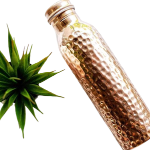 Botella de agua de cobre 100% de alta calidad con tapa Regalo de negocios de estilo único para adultos - Product Image 4