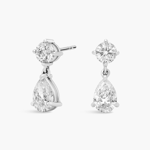 Boucles d'oreilles pendantes de luxe en argent sterling 925 avec diamant de laboratoire Pure Glow pour femmes - Product Image 3