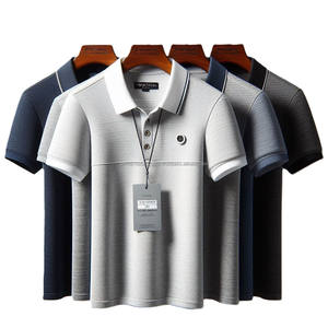 T-shirts polo de golf taille plus pour hommes OEM manches courtes polo de golf formel décontracté imprimé de logo personnalisé tricot léger origine Bangladesh - Product Image 6