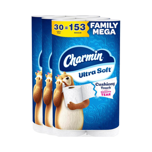 CharminUltra Soft Cushion Touch <b>Toilet</b> Paper, 30 Family Mega Rolls = 153 Regular Rolls - Product Image 6