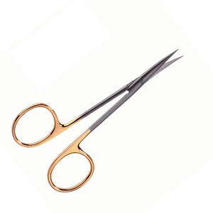 Ciseaux Iris Super Cut de qualité supérieure taille 4.5 pouces lame tranchante incurvée demi or acier inoxydable ciseaux Iris chirurgicaux - Product Image 2