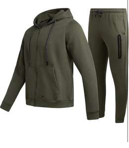 Survêtements à capuche en polyester/coton de la meilleure qualité pour hommes, motif doublé brodé, impression bouffante, style de rue pour la saison d'automne - Product Image 1