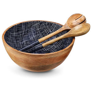Bol de service en bois fait main de haute qualité bol à salade rond écologique bol à riz pour grossiste - Product Image 6