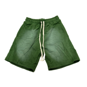 Short de Lavage à l'Acide en Coton 100% pour Homme, Solide, Polaire Éponge Française, Personnalisable, Dénudé au Soleil, Décontracté Vintage - Product Image 6