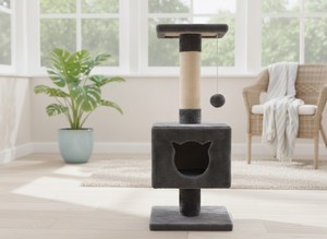เสาข่วนแมวคุณภาพสูง Amistar Grey Cat Comfort สำหรับแมวทุกสายพันธุ์และทุกขนาด - Product Image 3