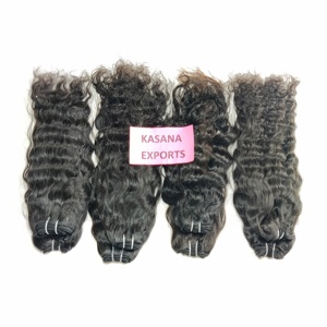 Vente en gros d'extensions de cheveux humains vierges naturels non transformés 100% styles droits de vague de corps indien paquet de traitement chimique - Product Image 1