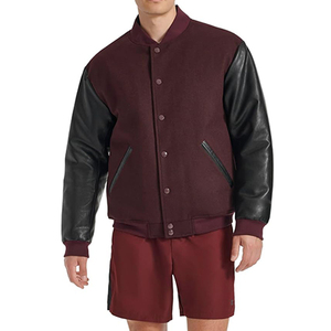 Vestes Letterman de style universitaire en laine légère de haute qualité Capuche de support de conception OEM personnalisable Noir pour la saison d'hiver XL - Product Image 2
