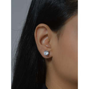 Pendientes de tuerca de diamante solitario de 3 quilates para mujer, joyería elegante y lujosa - Product Image 3