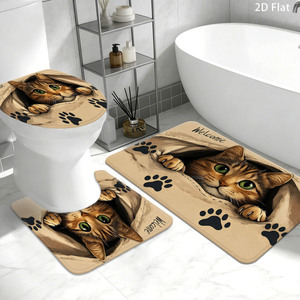 Custom Printed Bath <b>Mat</b> <b>Bathroom</b> Rug <b>Set</b> for <b>Bathroom</b> Non-Slip Shower Curtain Bath <b>Mat</b> - Product Image 6