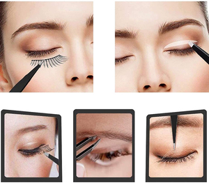 Accesorios de belleza con revestimiento de color de acero inoxidable, herramientas, pinzas para cejas, pinzas para cejas de punta redonda profesionales de alta calidad - Product Image 6