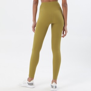 Venta al por mayor de encargo de cintura alta deportes entrenamiento Yoga pantalones Leggings para mujeres suave gimnasio Fitness Leggings - Product Image 2