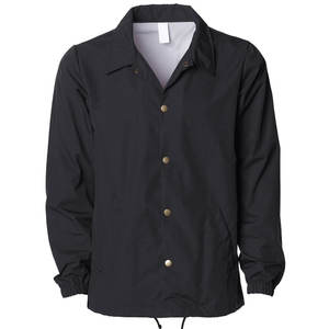 Veste coupe-vent légère à logo personnalisé pour hommes et garçons Vêtements imperméables pour entraîneurs en nylon avec placement du logo à l'avant - Product Image 1