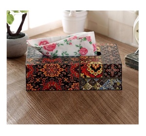 Porte-mouchoirs d'impression en bois pour une utilisation variée de haute qualité avec Mina complexe-inspiré par l'exportateur indien - Product Image 4