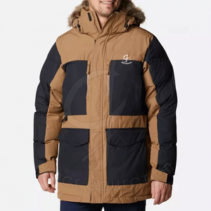 Nueva chaqueta acolchada de invierno de manga larga para hombre, tela personalizada con cremallera completa y Bolsillo grande, suministro ODM - Product Image 1