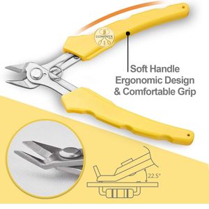 LUMINEX IMPEX Flush Cutter Micro Wire Cutters 5 Inch Stainless Steel Side Cutting Pliers Precision Tool for Soft Wires Jewelry - Product Image 4