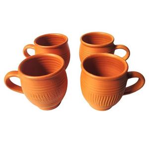 Tasse en argile non émaillée écologique non émaillée tasse à thé indienne en terre cuite naturelle poterie Kulhad tasse à boire écologique en terre cuite - Product Image 1