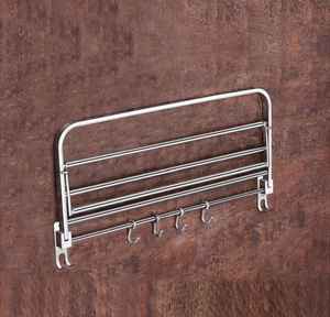 Heavy-Duty Stainless Steel Folding Rack Rust-Proof <b>Wall</b> <b>Mounted</b> Foldable Organizer Multi-Purpose Bending Storage <b>Shelf</b> - Product Image 2