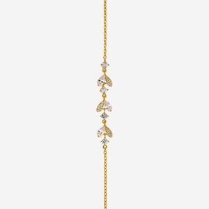 14k Gold Rhodium Plated Flower Charm Bracelet for Women-Gift Idea - Product Image 4