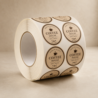 Autocollant personnalisé avec votre logo, étiquette d'emballage, rouleau d'étiquettes pour bouteilles, étiquette imperméable personnalisée pour boulangerie et café, pour l'emballage