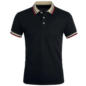 Camiseta Polo de Algodón Transpirable para Hombre, Estilo Casual de Oficina, Verano, Color Sólido, Alta Calidad, Rayas, Manga Corta, Tallas Grandes - Product Image 1
