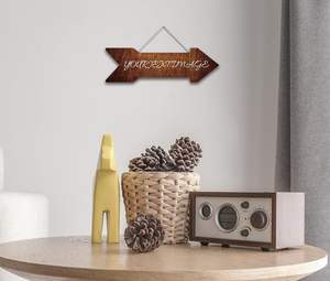 <b>Custom</b> <b>Wood</b> Arrow <b>Signs</b> Personalized Text - Arrow Home Decor, Farmhouse Arrow Decorations, Decorative Rustic House Wall Hanging - Product Image 4