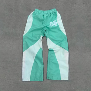 Pantalones personalizados de hombre sublimación Unisex apilados Joggers de alto peso pantalones de chándal cortavientos holgados mujeres pantalones de chándal Acampanados para hombres - Product Image 1