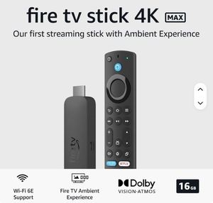 MÁS VENDIDO: Nuevo Fire TV Stick 4K MAX 2026, Wi-Fi 6E, 2.0 GHz, 16 GB/Control Remoto por Voz ALEXA Mejorado - Product Image 1