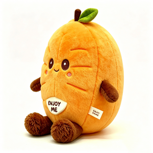 Orange Plush, Fruit Stuffed Toy, cuddle Fruit Plush, Citrus Plush Pillow - Product Image 5
