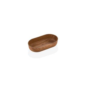 Stylish and Functional <b>Large</b> Oval Plastic Bread & Fruit <b>Basket</b> with Acacia Tree Design Natural Kitchen Bread Box - Product Image 2