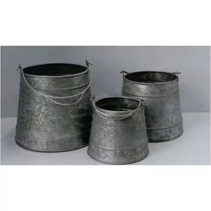 Macetas de metal del fabricante indio La mejor calidad a un precio razonable Maceta increíble galvanizada - Product Image 2