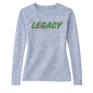 T-shirt à manches longues Denim 08 Legacy, vêtements de sororité grecque, rose vert, été, coton biologique, écologique, décontracté, élégant - Product Image 3