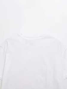 เสื้อผ้าผู้หญิงใหม่ฤดูร้อน2025เสื้อยืดหลวมแขนสั้นสีขาวพิมพ์ลายสำหรับเด็กผู้หญิง - Product Image 4