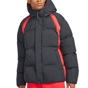 Veste matelassée en toile pour homme, pour temps froid, avec capuche, imperméable et isolante pour les activités de plein air en hiver - Product Image 1