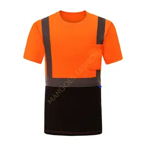 High-Visibility Men's Quick Dry T-Shirt for Road Safety Workwear - Affordable Reflective Clothing for Enhanced Visibility