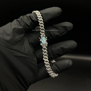 Bracelet à maillons cubains de haute qualité 8mm pour hommes Hip Hop Iced Out Pave Diamond pour mariage ou cadeau - Product Image 1