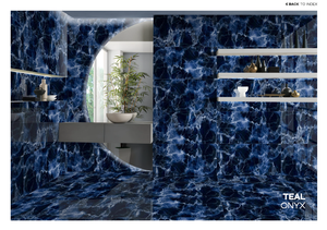 Carreaux de céramique en porcelaine brillante de conception moderne 600*1200 mm, épaisseur 8 mm, absorption d'eau <0,5% pour les murs intérieurs de villa, salon - Product Image 2