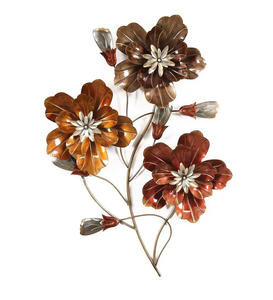 ศิลปะติดผนังเหล็กลายดอกไม้หลากสีเมทัลลิคการออกแบบที่ทันสมัยของแขวนทนทานสำหรับตกแต่งบ้าน - Product Image 6