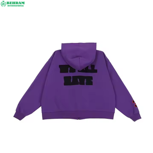 Nouvelle Arrivée 2026 – Sweat à Capuche Zippé Style Vintage de Haute Qualité 100% Coton Grammage Lourd Fermeture Éclair Intégrale Broderie 3D Patch Effet Vieilli Français - Product Image 6