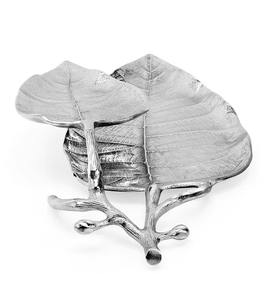 Elegante Bandeja de Metal con Diseño de Hojas de Fabricante Indio, Tamaño Estándar, Bandeja Clásica de Lujo para Servir Frutas, Ideal para Ramadán - Product Image 2