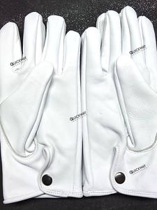 Guantes de Vestir Formales de Cuero Blanco para Hombre, para Ceremonia, Esmoquin, Guardia de Honor, Desfile, Guantes Transpirables con Forro de Nailon para Uso Diario - Product Image 6