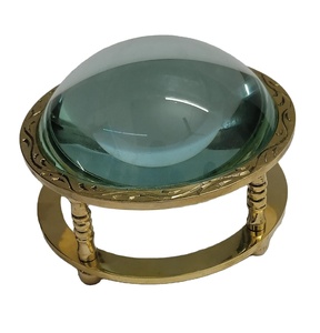 Loupe de bureau en laiton antique, loupe de collection, presse-papier pour la lecture des journaux, décoration de bureau et de maison - Product Image 1