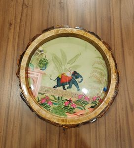 Bandeja Decorativa Multiusos de Madera con Acabado Lacado Ecológico, Duradero y de Primera Calidad para el Hogar, la Cocina y el Desayuno - Product Image 1