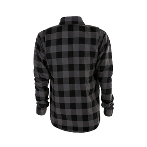 Chemise en flanelle pour hommes en gris foncé et noir avec chemise de protection pour la sécurité au travail et chemise en Kevlar pour hommes pour la protection - Product Image 5